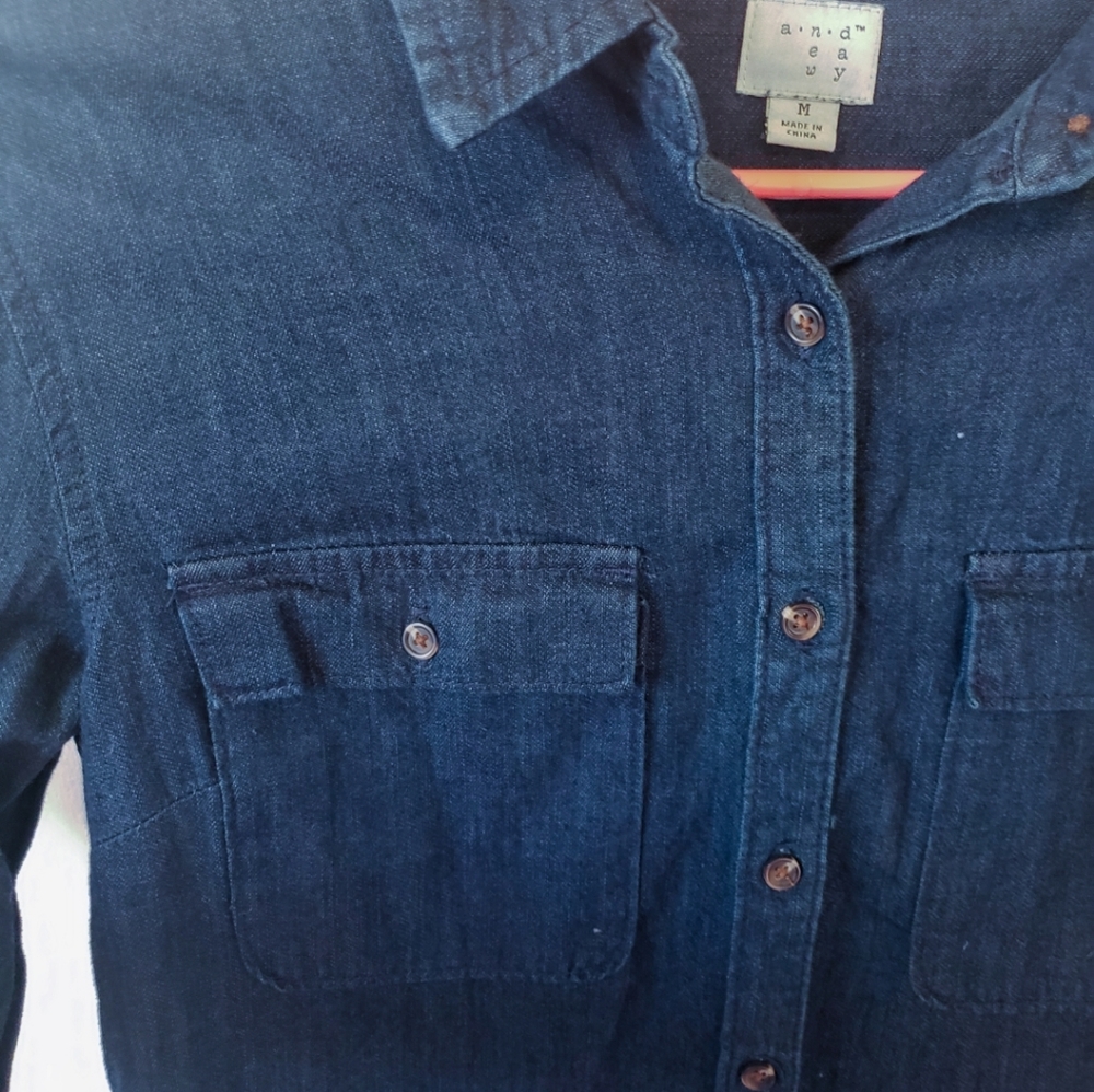 ♡ Cozy Blue Button Down ♡ - Picture 3 of 6